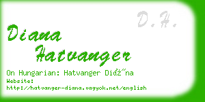 diana hatvanger business card